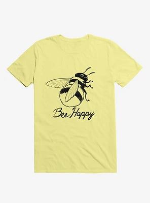 Bee Happy Corn Silk Yellow T-Shirt