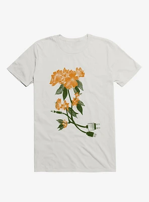 Digital Flower White T-Shirt