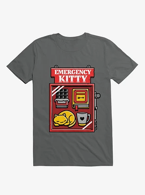 Emergency Kitty Charcoal Grey T-Shirt