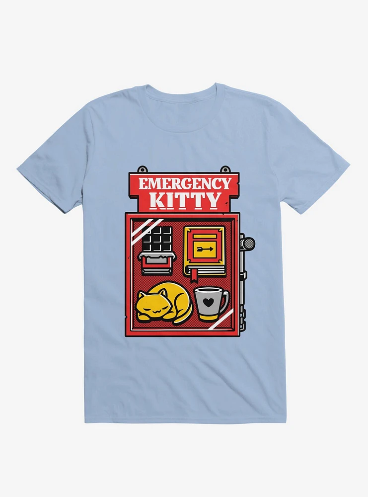 Emergency Kitty Light Blue T-Shirt