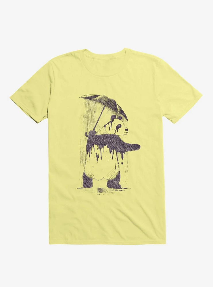 Fading Panda Corn Silk Yellow T-Shirt