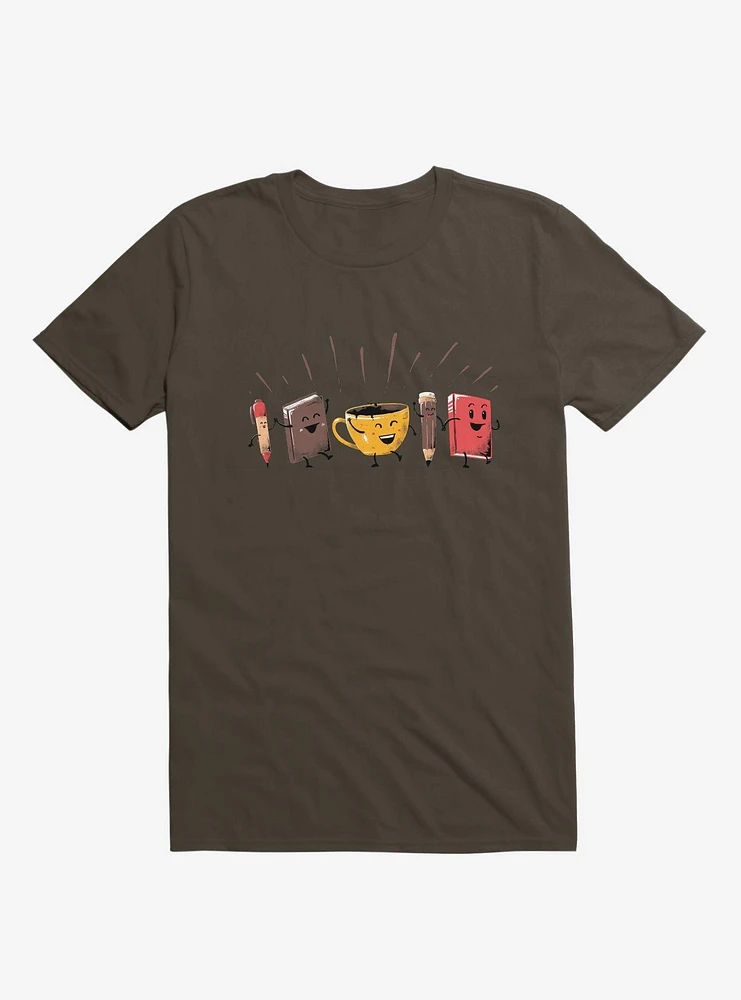 Back To School Coffee Brown T-Shirt