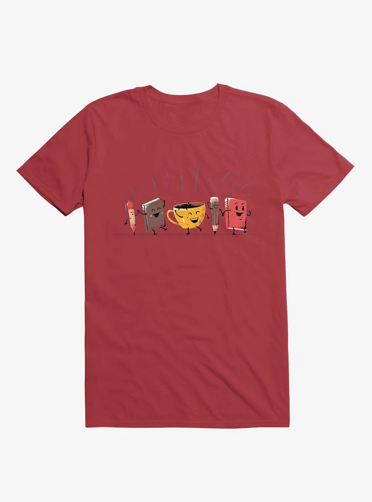 Back To School Coffee Red T-Shirt