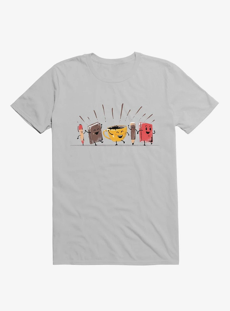 Back To School Coffee Ice Grey T-Shirt