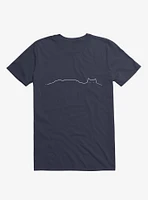 Mountain Lion's Head Cape Town Navy Blue T-Shirt