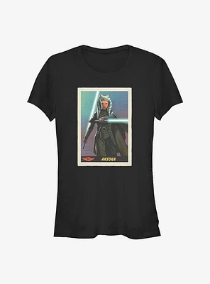 Star Wars The Mandalorian Ahsoka Card Girls T-Shirt