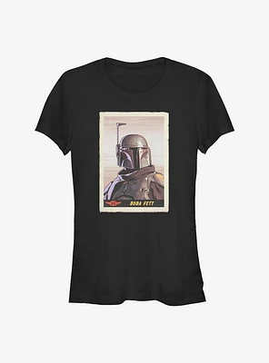 Star Wars The Mandalorian Boba Fett Card Girls T-Shirt