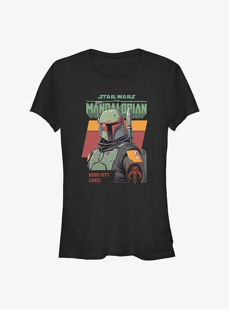 Star Wars The Mandalorian Boba Fett Lives Girls T-Shirt