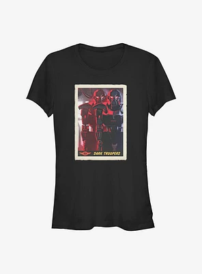 Star Wars The Mandalorian Dark Troopers Card Girls T-Shirt