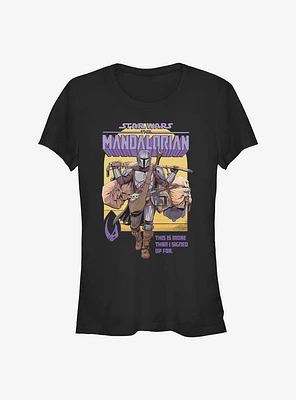 Star Wars The Mandalorian More Than I Signed Up Mando Girls T-Shirt