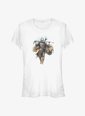 Star Wars The Mandalorian Walking Mando Girls T-Shirt