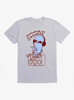 Strange Planet Compounding My Sadness Dark Text T-Shirt