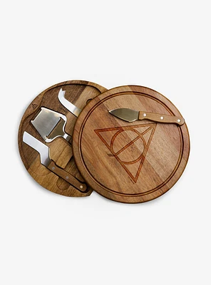 Harry Potter Deathly Hallows Acacia Cheese Board & Tools Set