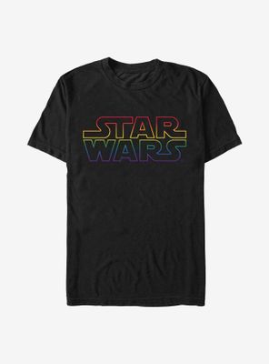 Star Wars Pride Outline Rainbow T-Shirt