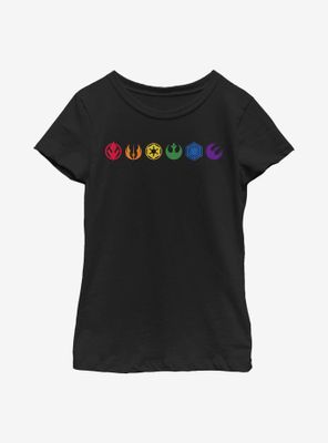 Star Wars Pride Rainbow Icons Youth T-Shirt
