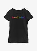 Star Wars Pride Rainbow Icons Youth T-Shirt