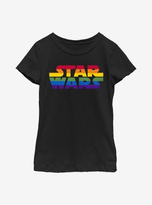 Star Wars Pride Rainbow Logo Design Youth T-Shirt