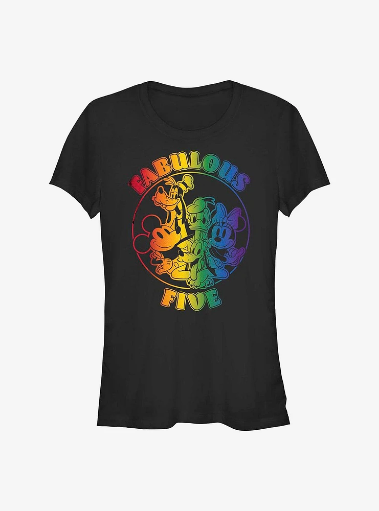 Disney Mickey Mouse Fabulous Five Rainbow T-Shirt