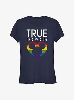 Disney Mickey Mouse True To Your Heart Rainbow T-Shirt