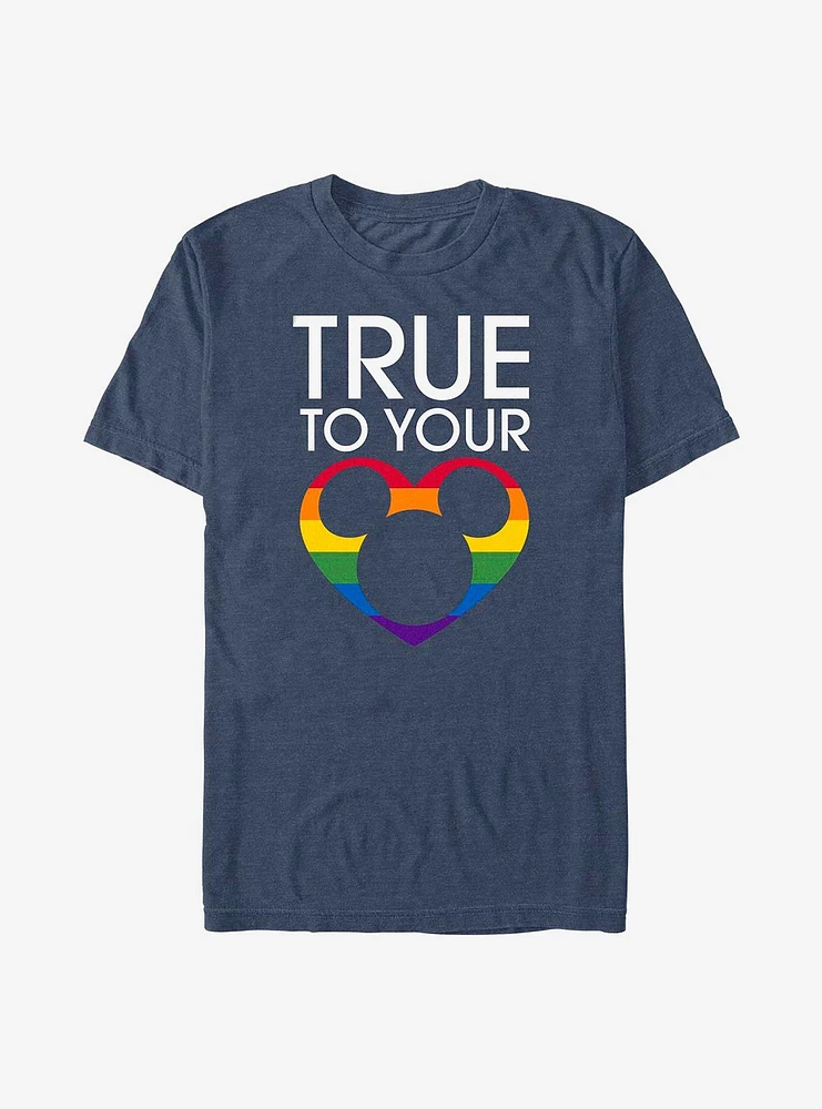 Disney Mickey Mouse True To Your Heart Rainbow T-Shirt