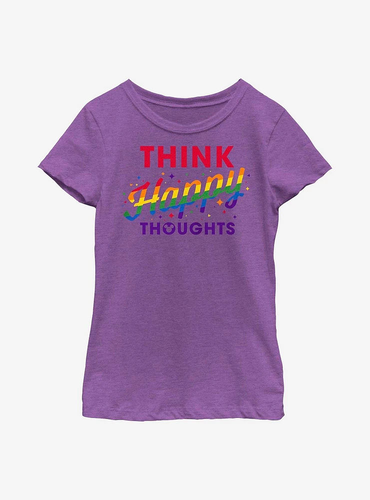 Disney Mickey Mouse Pride Happy Thoughts Youth T-Shirt