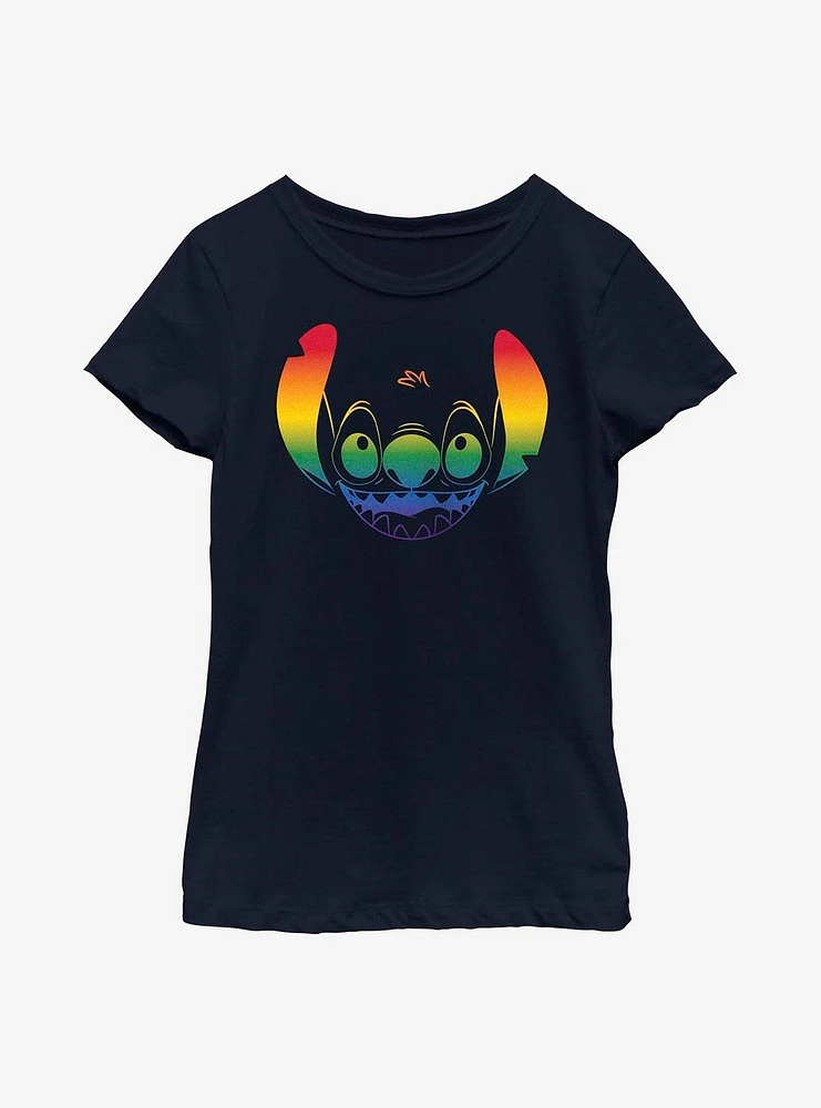 Disney Lilo And Stitch Pride Big Face Youth T-Shirt