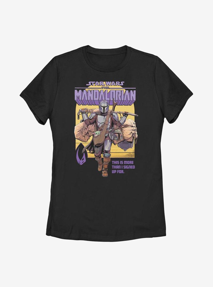 Star Wars The Mandalorian Signed Up Mando Womens T-Shirt