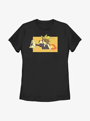 Star Wars The Mandalorian Speeder Bike Force Womens T-Shirt