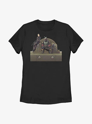 Star Wars The Mandalorian Throne Of Fett Womens T-Shirt