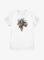 Star Wars The Mandalorian Walking Mando Womens T-Shirt