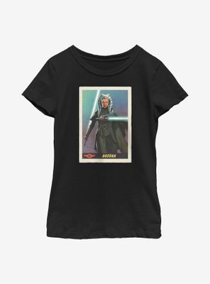 Star Wars The Mandalorian Ahsoka Card Youth Girls T-Shirt