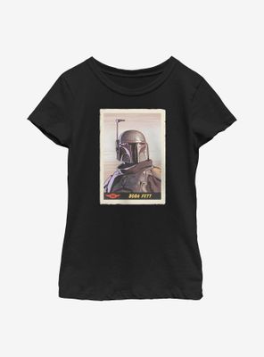 Star Wars The Mandalorian Fett Card Youth Girls T-Shirt