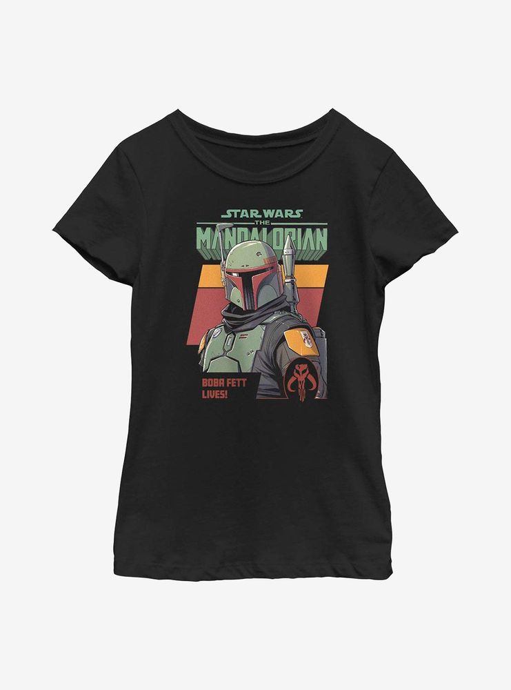 Star Wars The Mandalorian Fett Lives Youth Girls T-Shirt