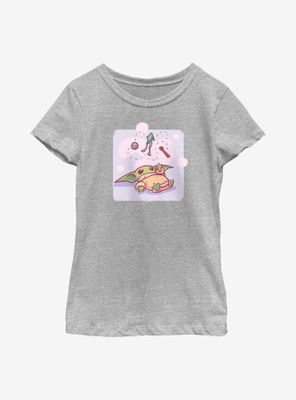 Star Wars The Mandalorian Playing With Food Youth Girls T-Shirt