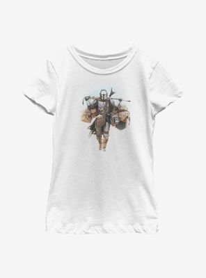 Star Wars The Mandalorian Walking Mando Youth Girls T-Shirt