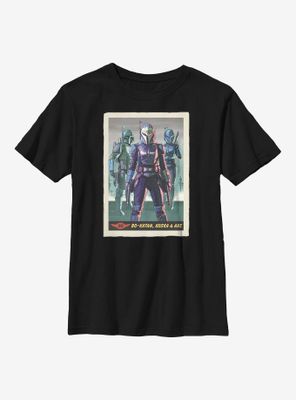 Star Wars The Mandalorian Bo-Katan & Co Card Youth T-Shirt