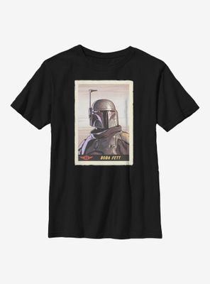 Star Wars The Mandalorian Fett Card Youth T-Shirt