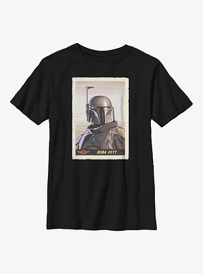 Star Wars The Mandalorian Fett Card Youth T-Shirt