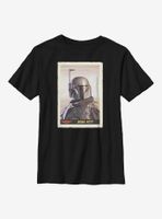 Star Wars The Mandalorian Fett Card Youth T-Shirt