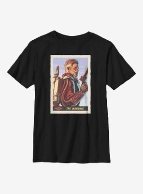 Star Wars The Mandalorian Marshal Card Youth T-Shirt