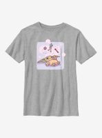 Star Wars The Mandalorian Playing With Food Youth T-Shirt