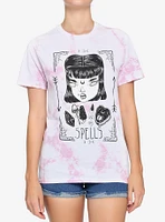 Spells Pink Tie-Dye Boyfriend Fit Girls T-Shirt By Lolle