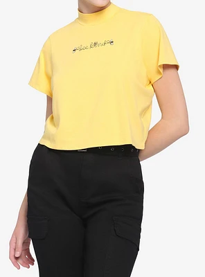 Bee Kind Mock Neck Girls Crop T-Shirt