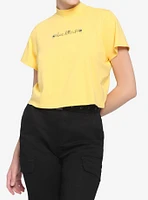 Bee Kind Mock Neck Girls Crop T-Shirt