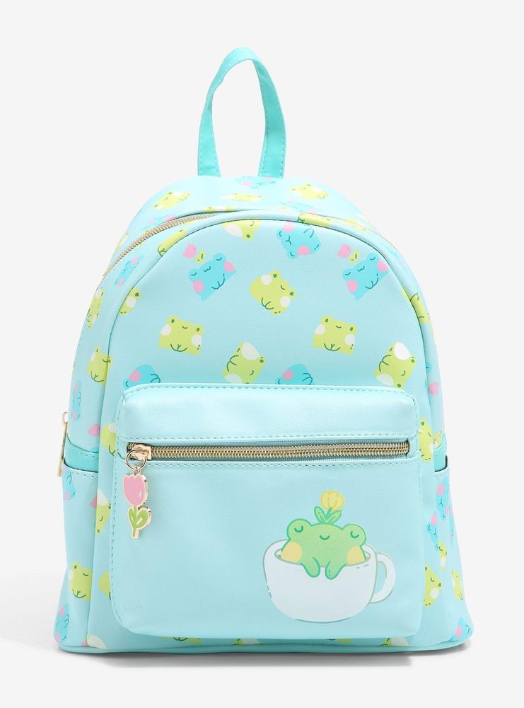 Frog & Tea Cup Mini Backpack By Arcasian