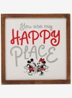 Disney Mickey Mouse Mickey & Minnie Happy Place Wood Framed Wall Decor