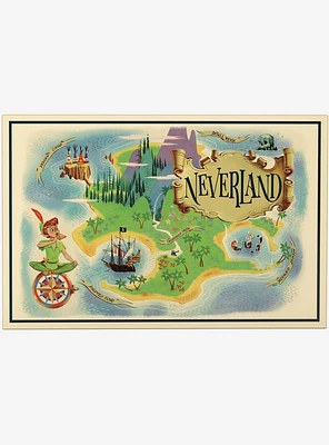 Disney Peter Pan Never Land Map Wood Wall Decor