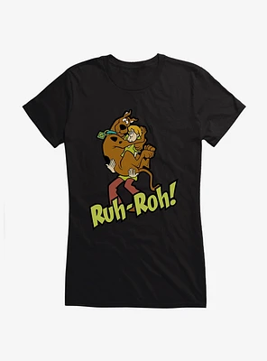 Scooby-Doo Ruh-Roh! Shaggy And Scooby Girls T-Shirt