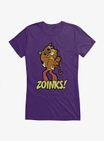 Scooby-Doo Zoinks! Shaggy And Scooby Girls T-Shirt