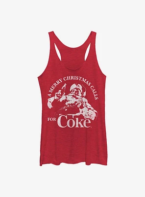 Coke A Merry Christmas Calls For Girls Tank